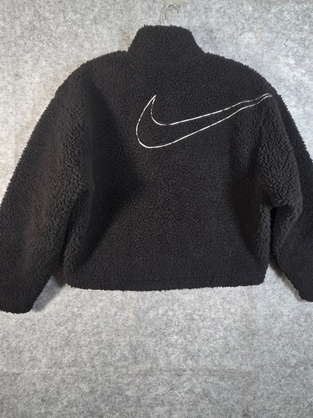 Nike Sportswear Swoosh Sherpa Jacket Black Size XL Fleece Streetwear, Outdoor